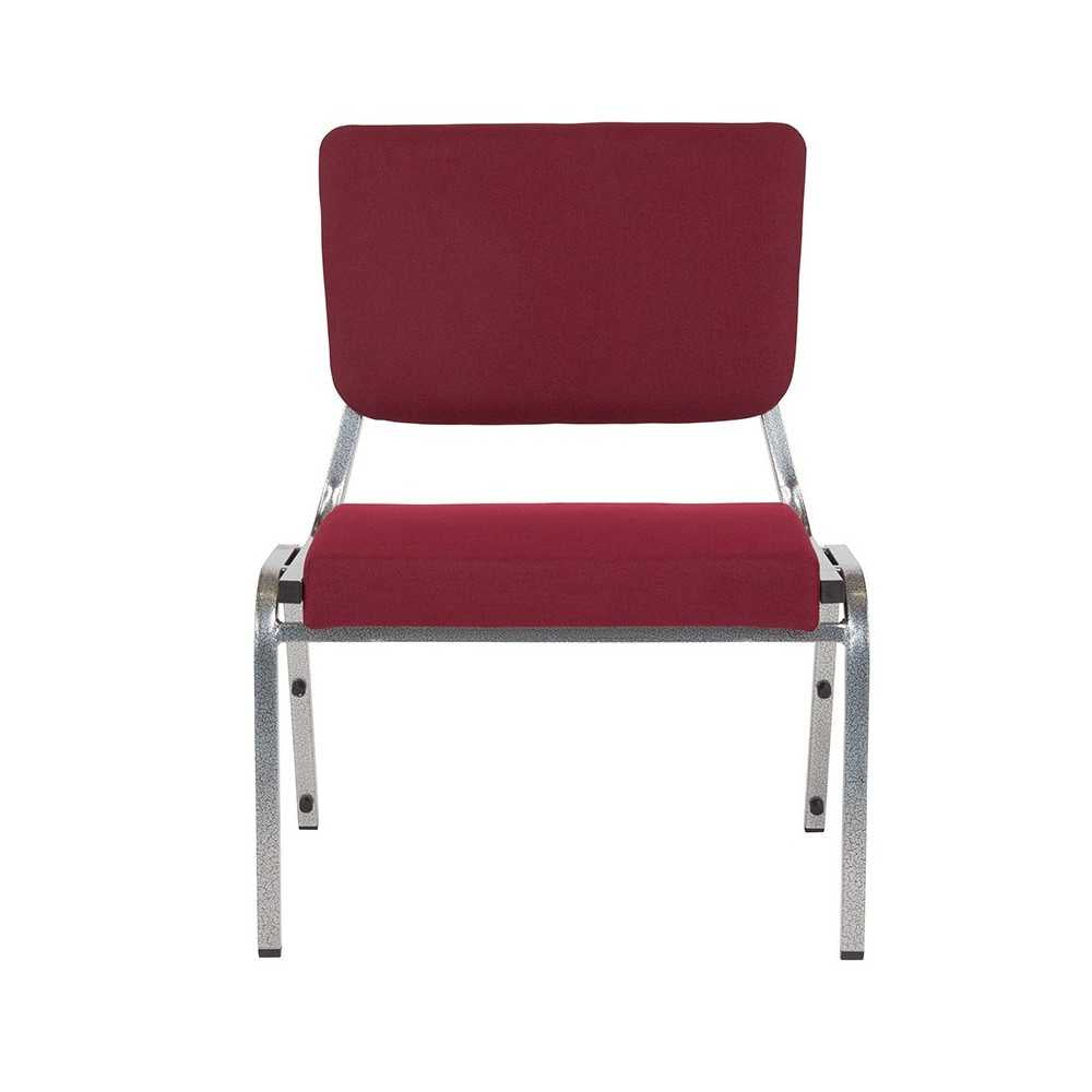 1500 lb. Rated Burgundy Antimicrobial Fabric Bariatric Medical Reception Chair with 3/4 Panel Back
