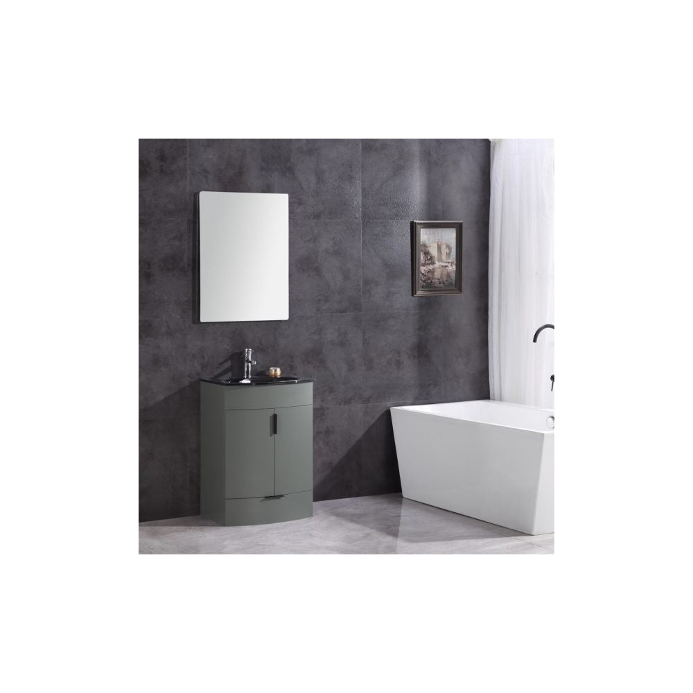 24" Pewter Green Bathroom Vanity - Pvc