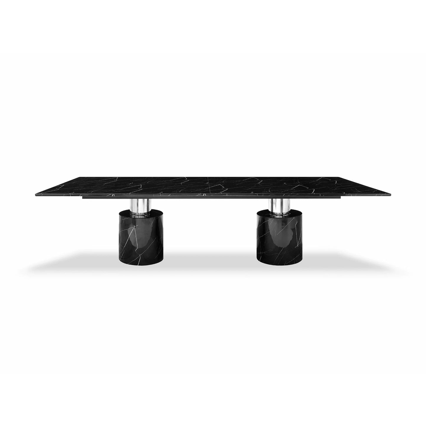Whiteline Modern Living Geneva Dining Table in Black DT1640-BLK