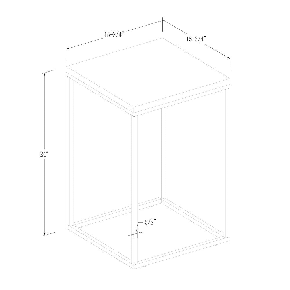 3-Piece Open Box Accent Table Set - Faux Dark Concrete