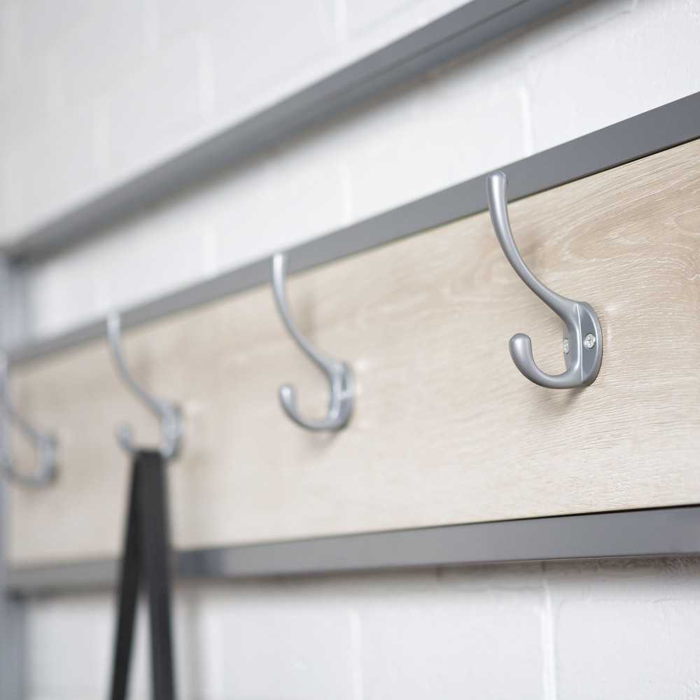 40" Rustic Wood Hall Tree - White Oak