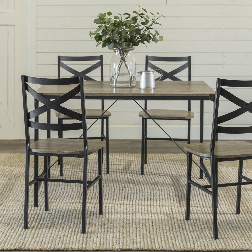 5-Piece Wood Dining Set - Driftwood