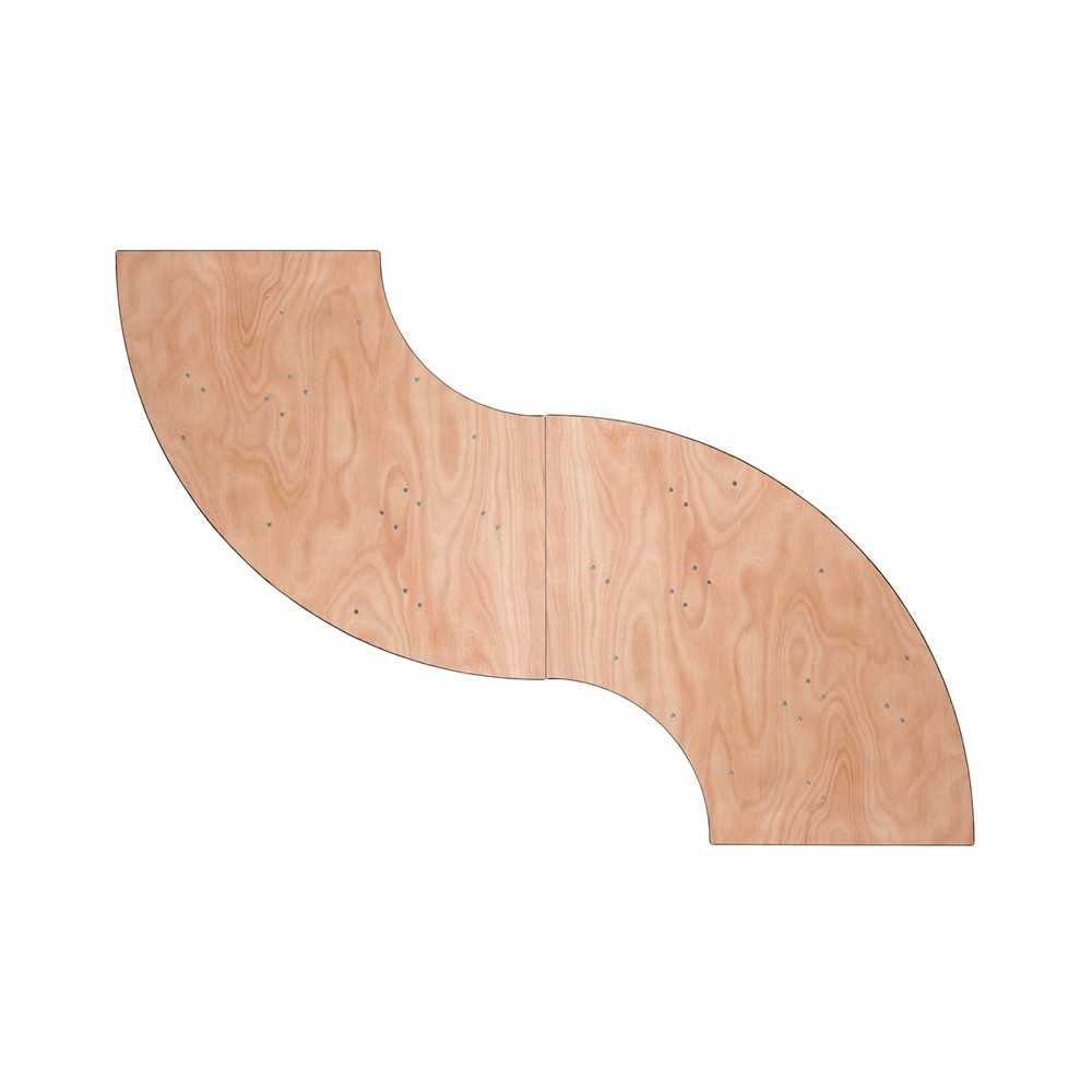 5.5 ft. x 2.5 ft. Serpentine Wood Folding Banquet Table