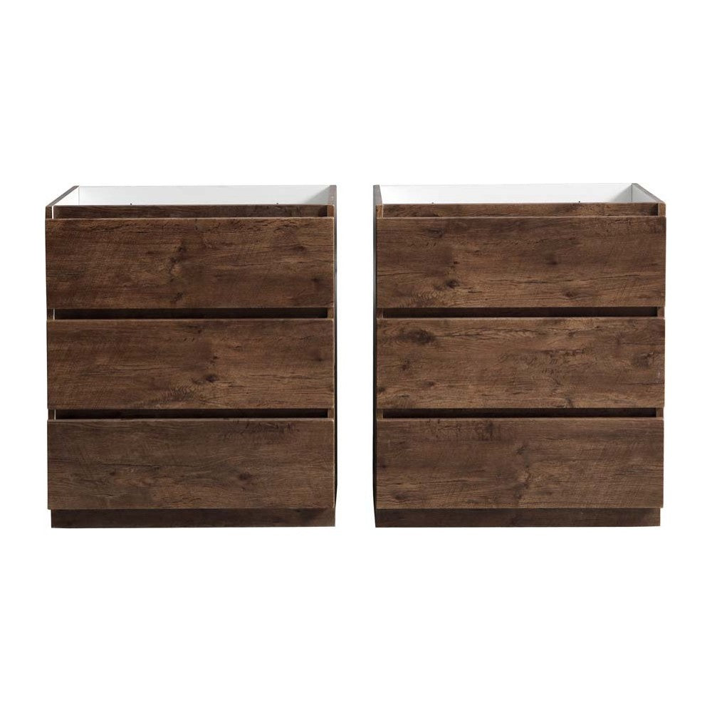 60 Rosewood Free Standing Double Sink Modern Bathroom Cabinet, FCB93-3030RW-D