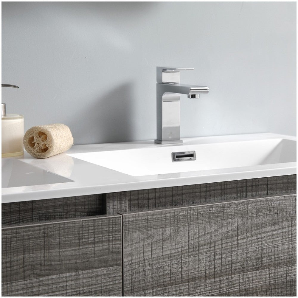 72 Gray Free Standing Dbl Sink Bathroom Vanity, Medicine Cabinet, FVN93-3636HA-D