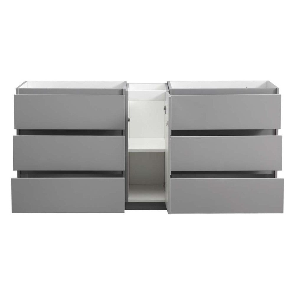 72 Gray Free Standing Double Sink Modern Bathroom Cabinet, FCB93-301230GR-D