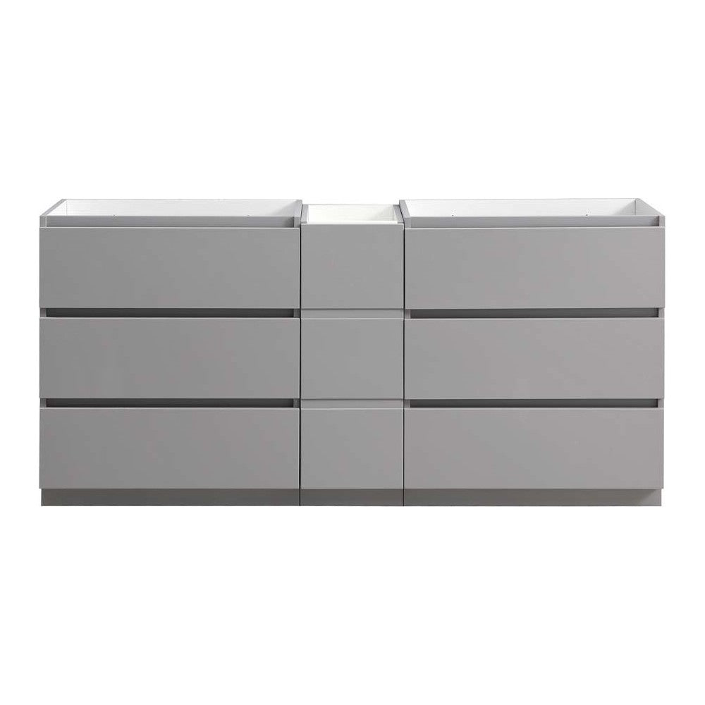 72 Gray Free Standing Double Sink Modern Bathroom Cabinet, FCB93-301230GR-D