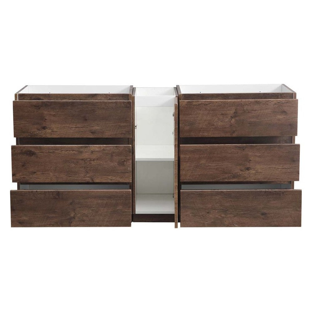 72 Rosewood Free Standing Double Sink Modern Bathroom Cabinet, FCB93-301230RW-D