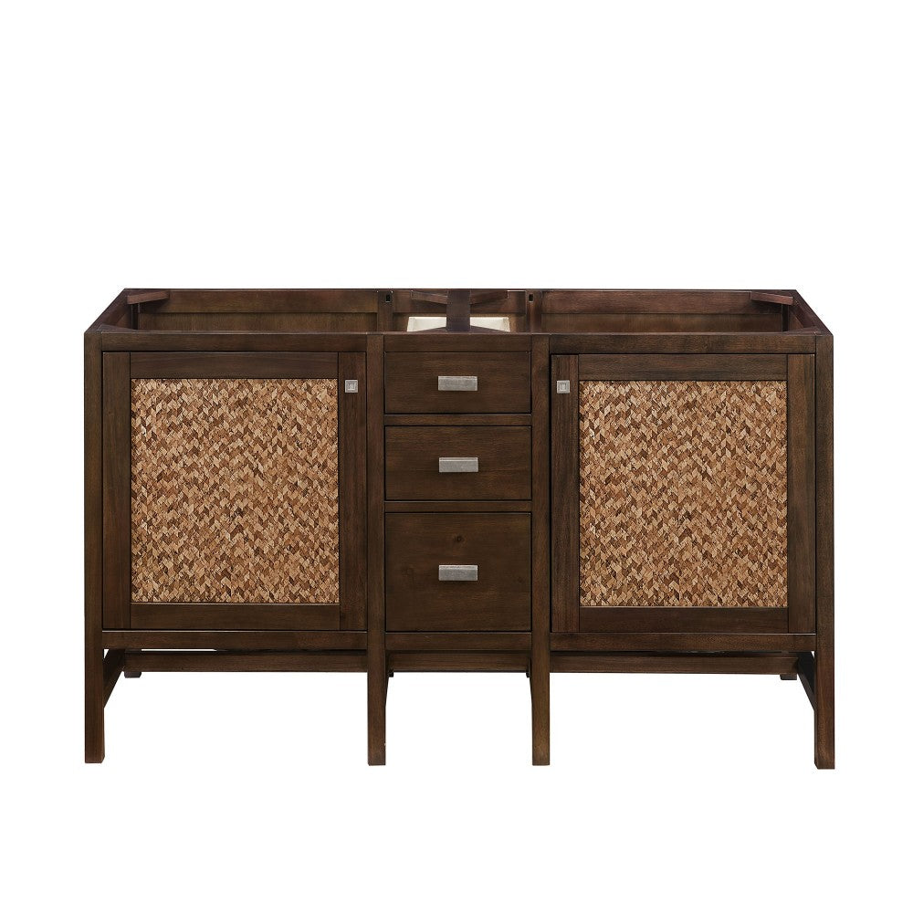 Addison 60" Double Vanity Cabinet, Mid Century Acacia