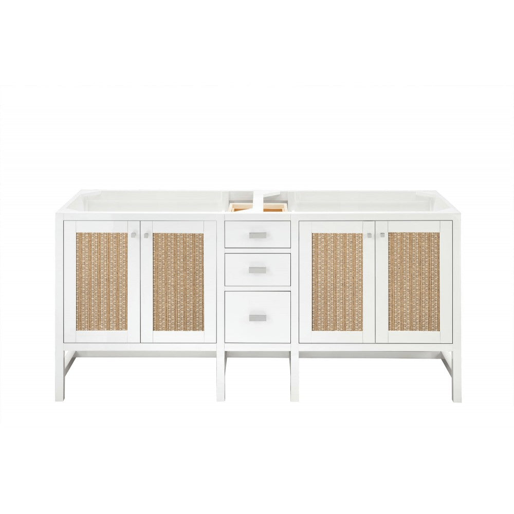 Addison 72" Double Vanity Cabinet, Glossy White