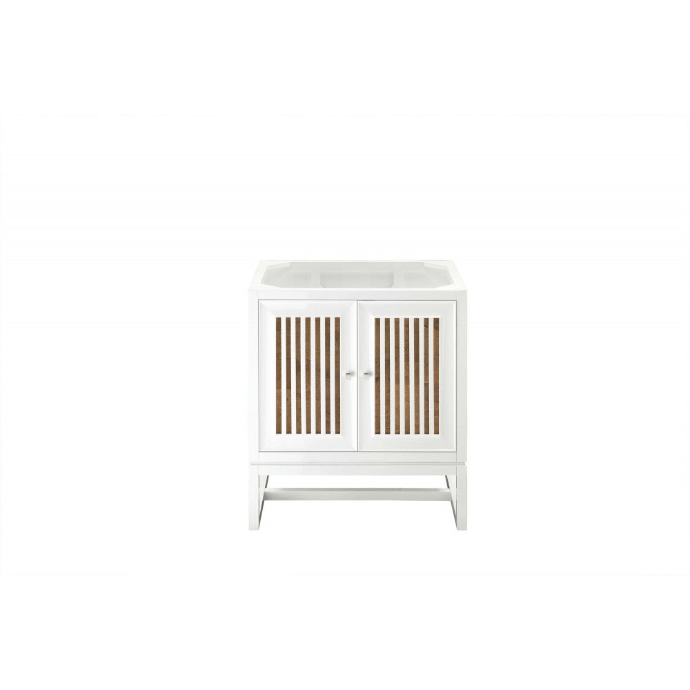 Athens 30" Single Vanity Cabinet, Glossy White