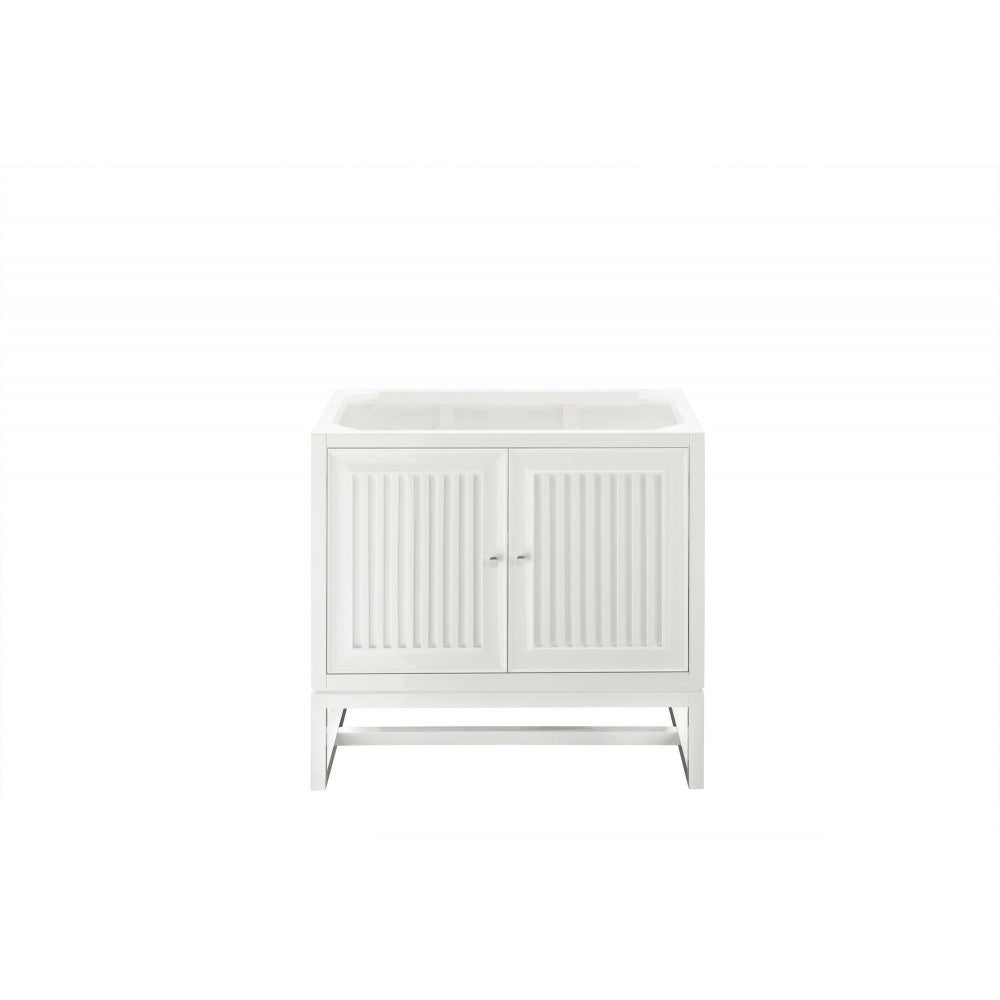 Athens 36" Single Vanity Cabinet, Glossy White