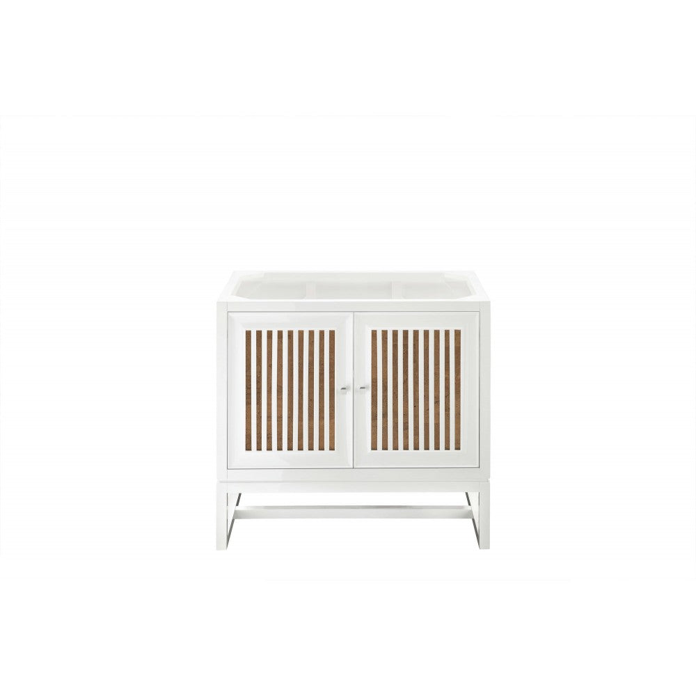 Athens 36" Single Vanity Cabinet, Glossy White