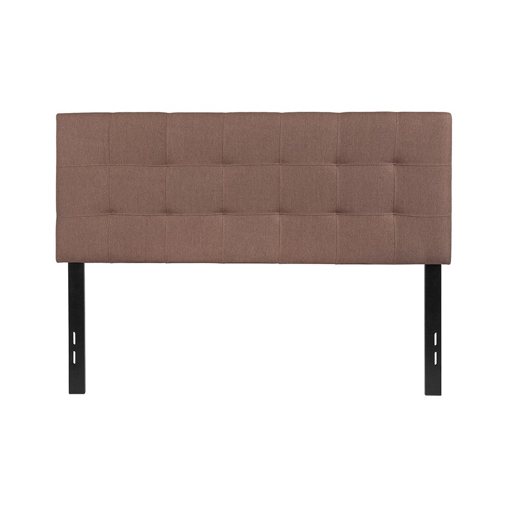Bedford Tufted Upholstered Full Size Headboard in Camel Fabric