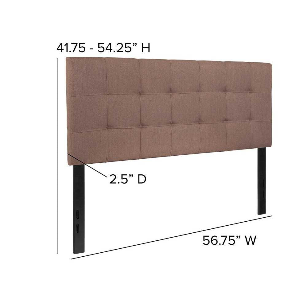 Bedford Tufted Upholstered Full Size Headboard in Camel Fabric