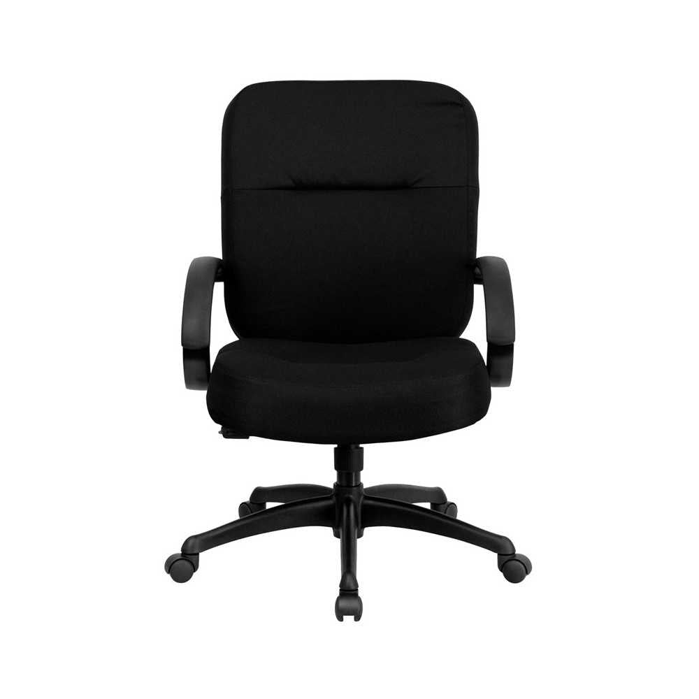 Big & Tall 400 lb. Rated Black Fabric Executive Swivel Ergonomic Office Chair with Arms