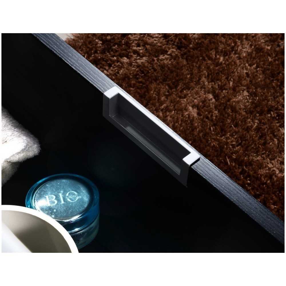 Bliss 80" Double Sink Black Wall Mount Modern Bathroom Vanity