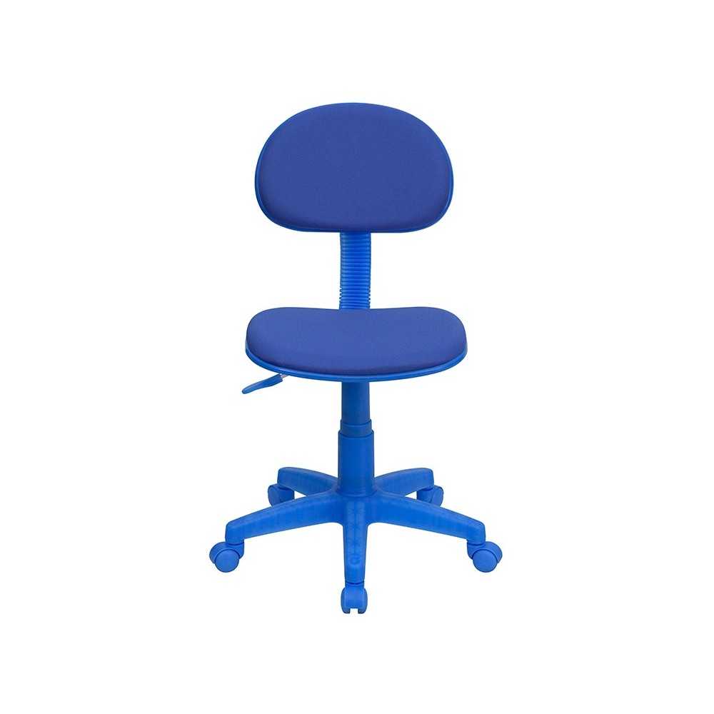 Blue Fabric Swivel Task Office Chair