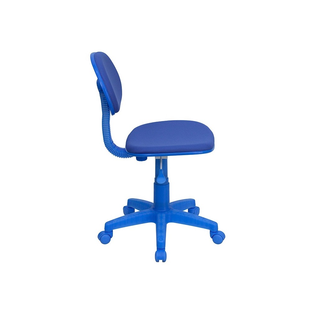 Blue Fabric Swivel Task Office Chair