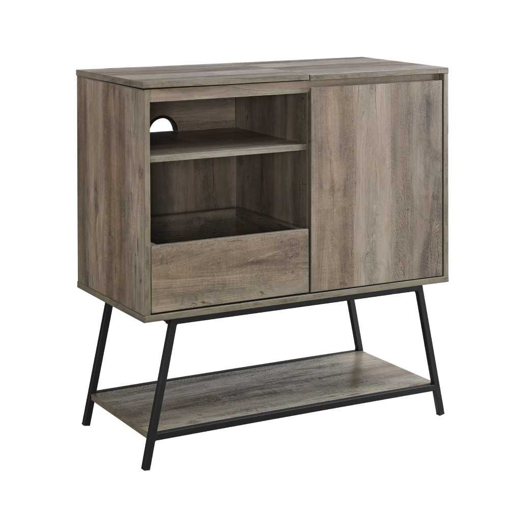 Bonnie 30" Record Player Accent Cabinet - Gray Wash