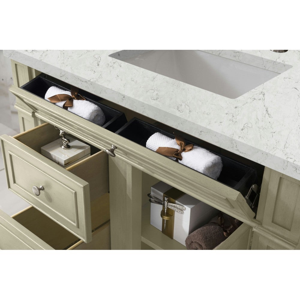 Bristol 36" Single Vanity Vintage Vanilla w/ 3 CM Jasmine Pearl Quartz Top