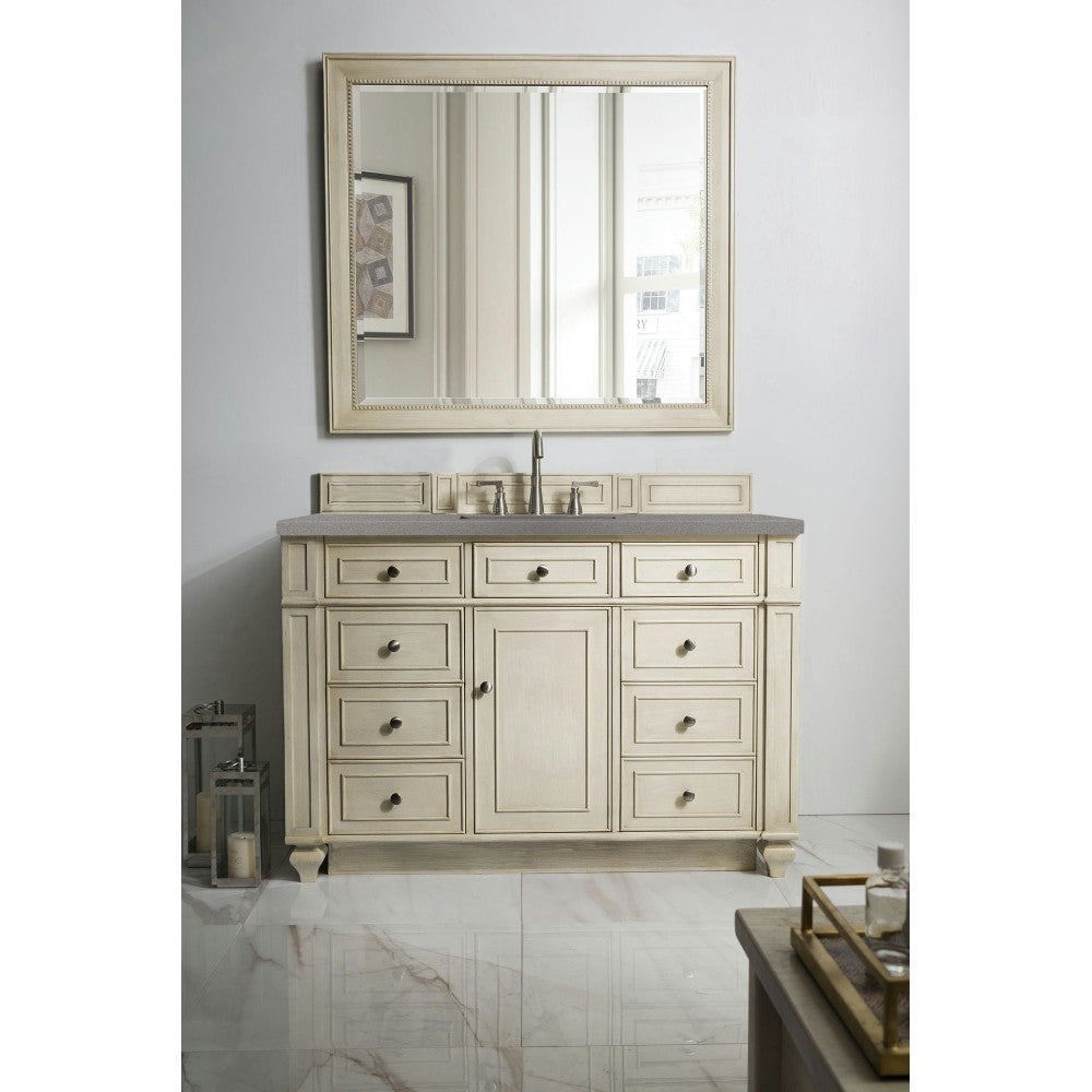 Bristol 48" Single Vanity, Vintage Vanilla, w/ 3 CM Gray Expo Quartz Top