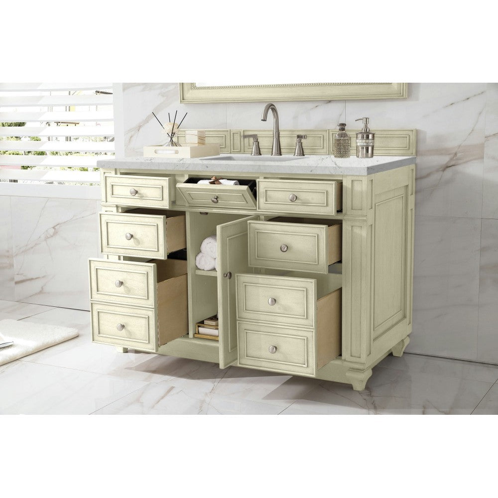 Bristol 48" Single Vanity Vintage Vanilla w/ 3 CM Jasmine Pearl Quartz Top