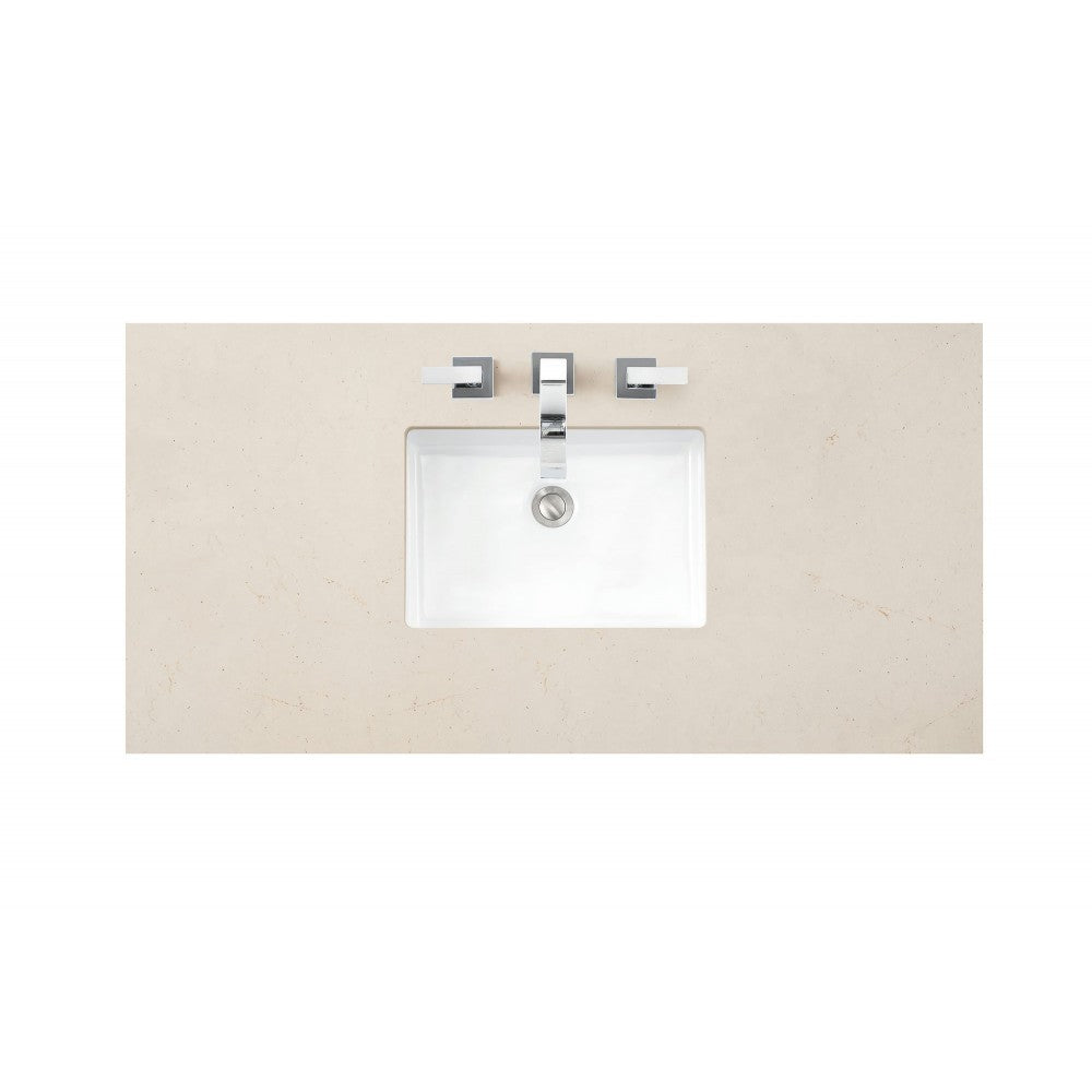 Bristol 48" Single Vanity, Whitewashed Walnut, w/ 3 CM Eternal Marfil Quartz Top