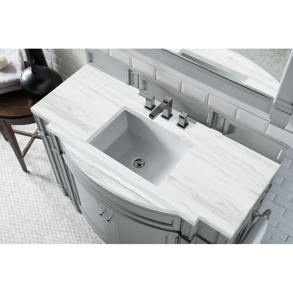 Brittany 46" Single Vanity Urban Gray w/ 3 CM Arctic Fall Solid Surface Top