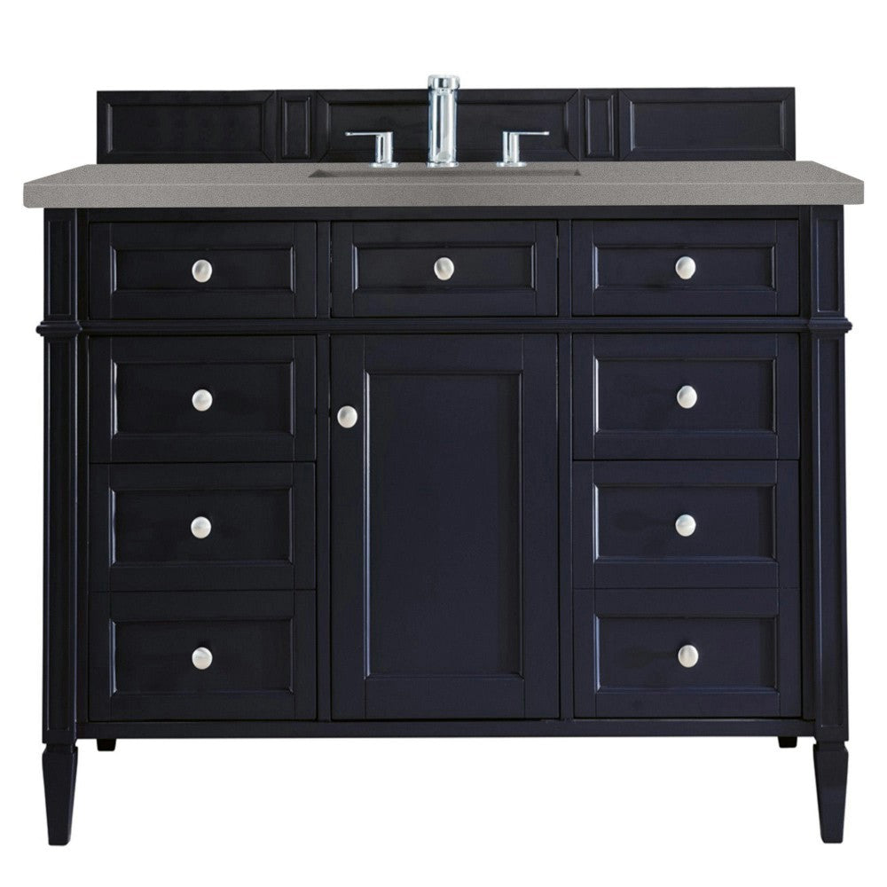 Brittany 48" Victory Blue Single Vanity w/ 3 CM Gray Expo Quartz Top