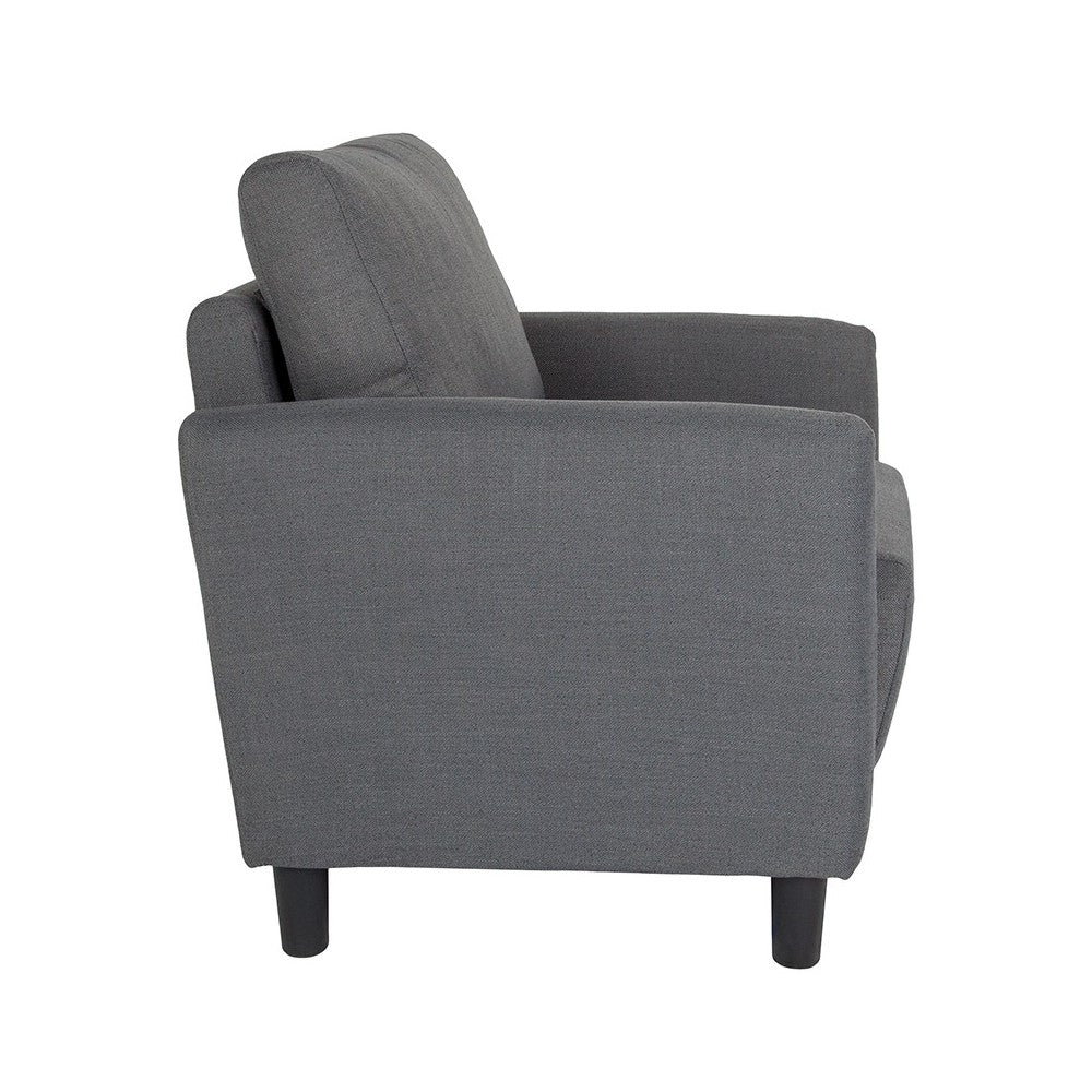 Candler Park Upholstered Chair in Dark Gray Fabric