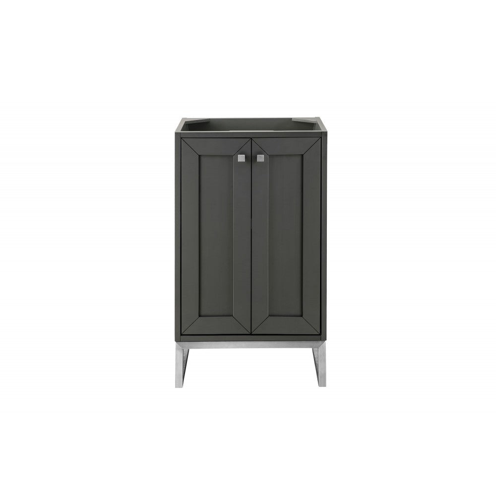 Chianti 20" Single Vanity Cabinet, Mineral Gray, Brushed Nickel