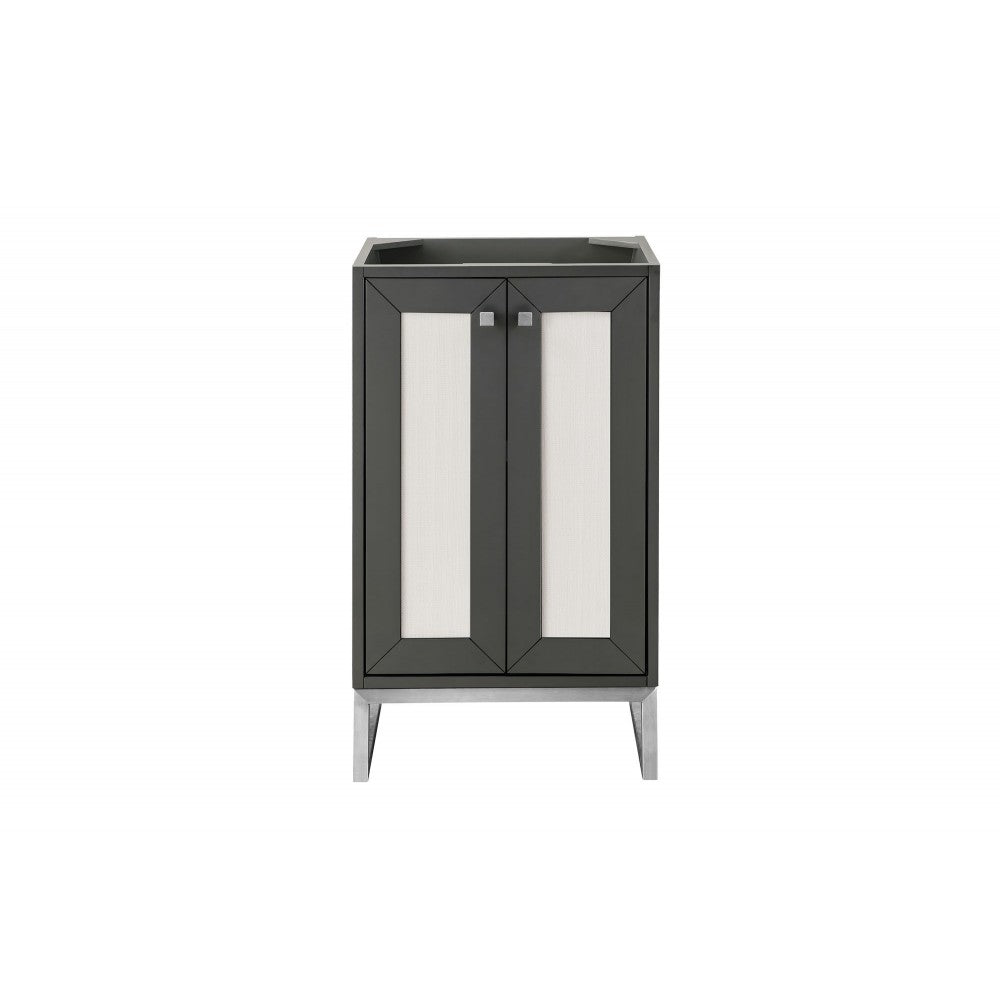 Chianti 20" Single Vanity Cabinet, Mineral Gray, Brushed Nickel