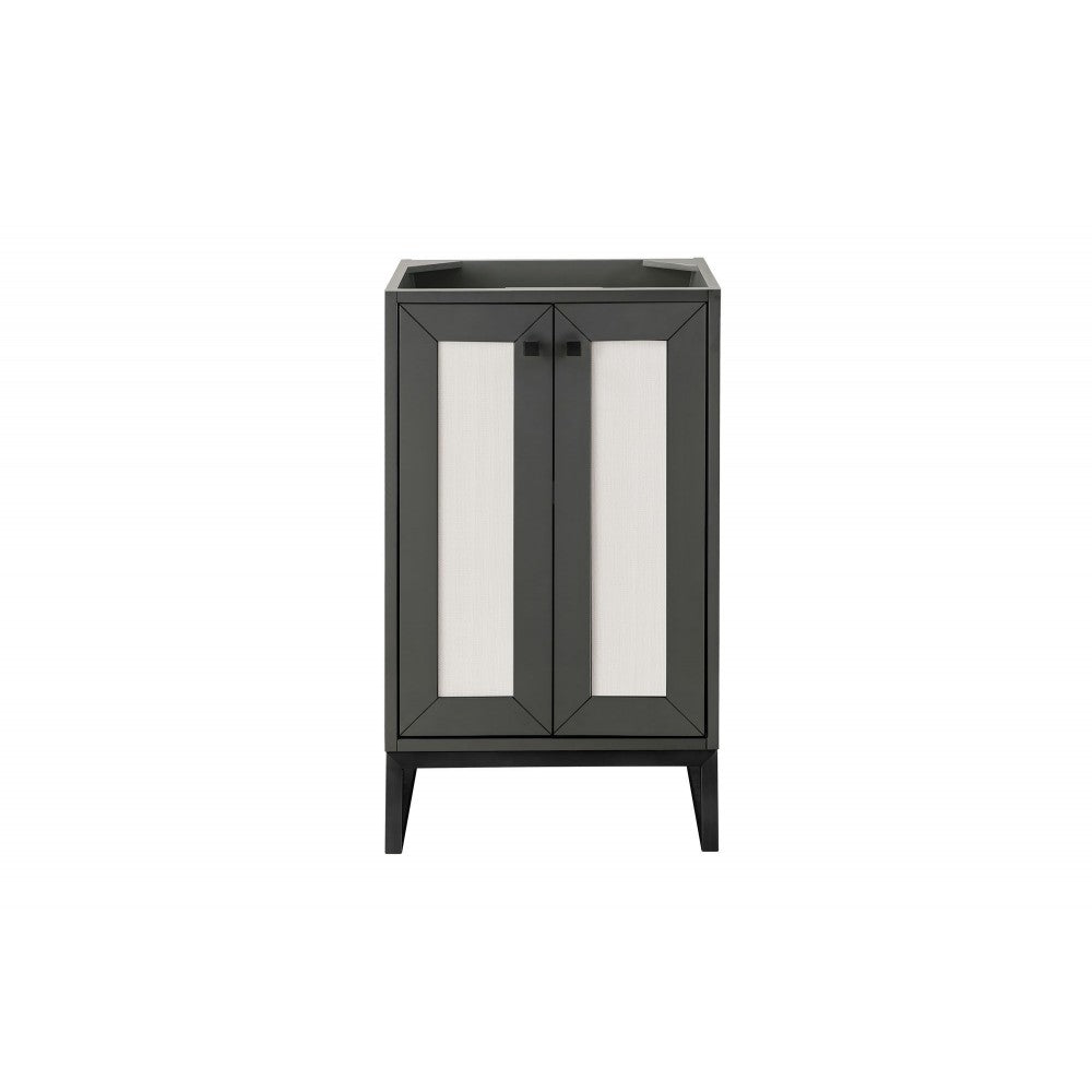 Chianti 20" Single Vanity Cabinet, Mineral Gray, Matte Black