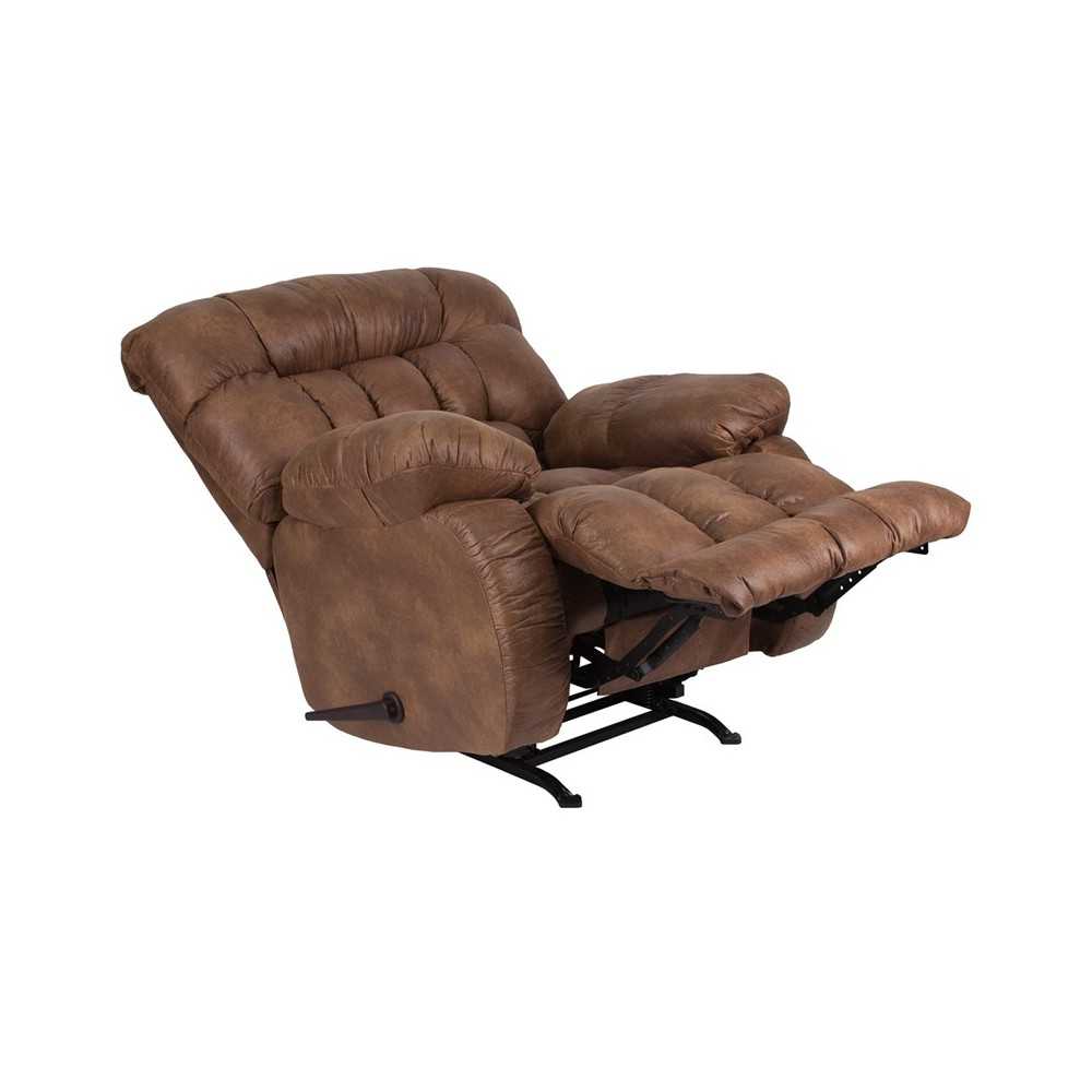 Contemporary Breathable Comfort Padre Almond Fabric Rocker Recliner