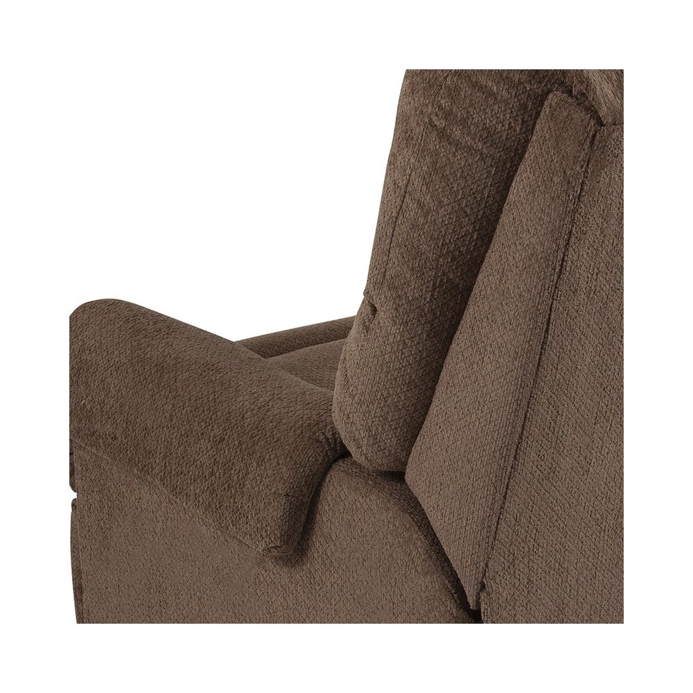 Contemporary Kelly Bark Super Soft Microfiber Rocker Recliner