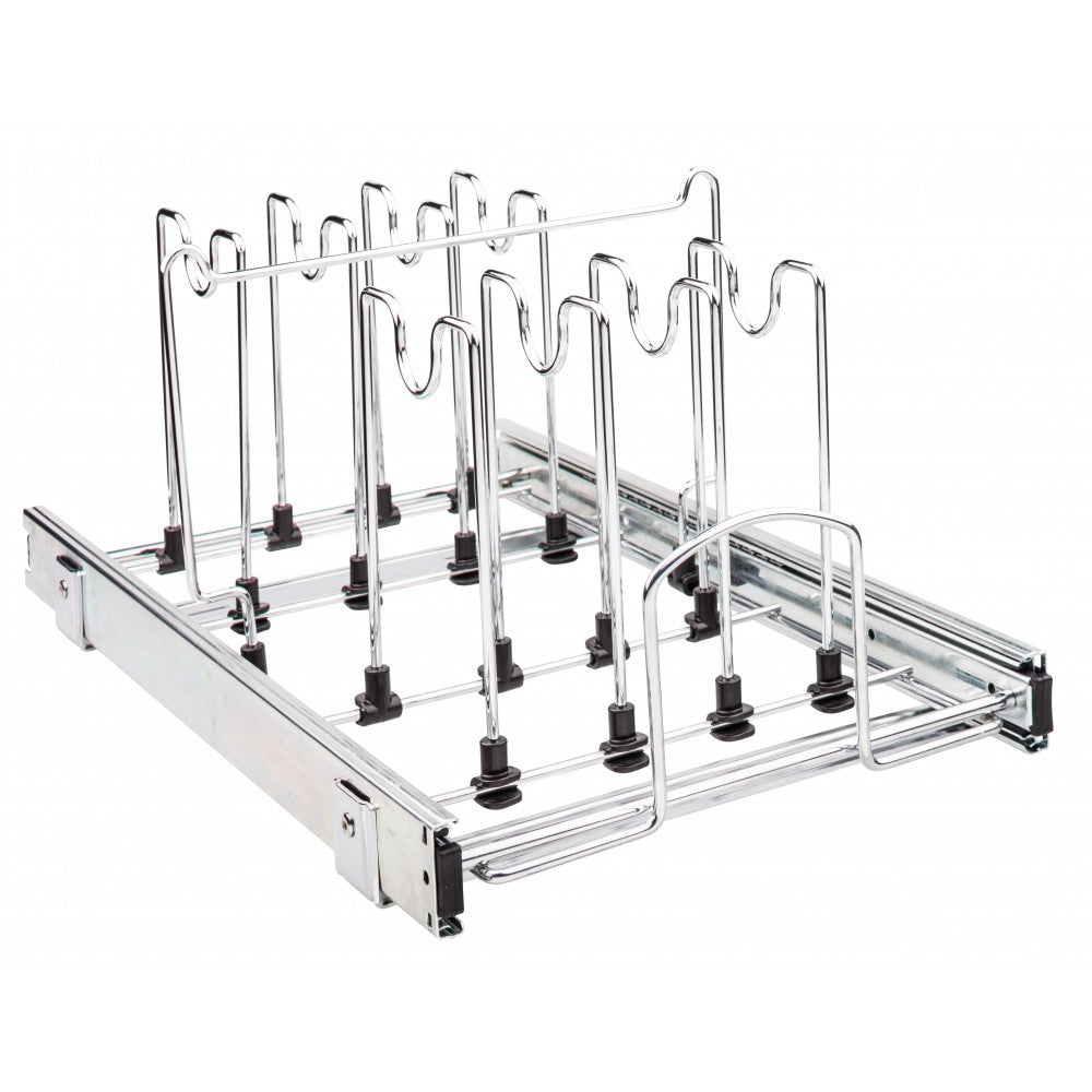 96 mm Center-to-Center Brushed Pewter Wheeler Cabinet Pull