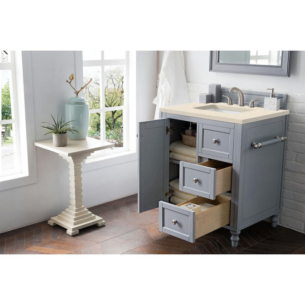 Copper Cove Encore 30" Single Vanity Gray w/3 CM Eternal Marfil Quartz Top