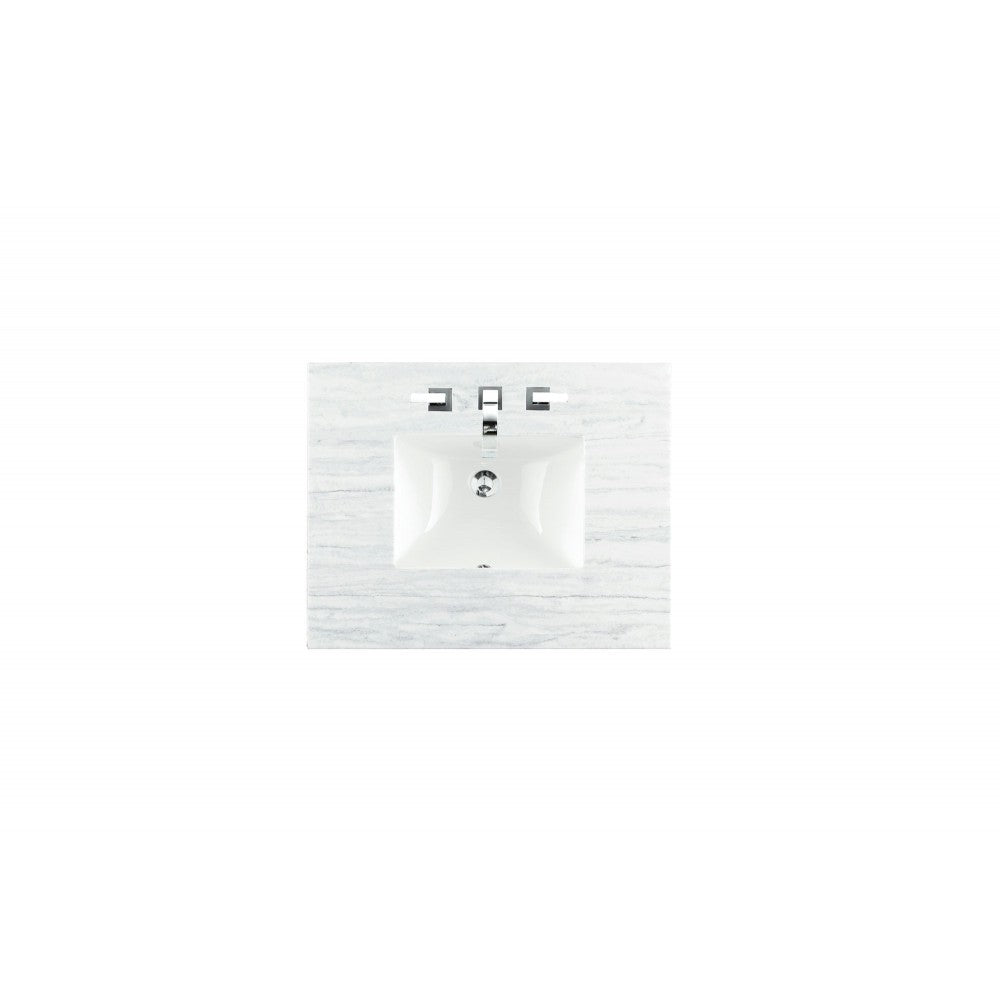 Copper Cove Encore 30" Single Vanity White w/3 CM Arctic Fall Solid Surface Top