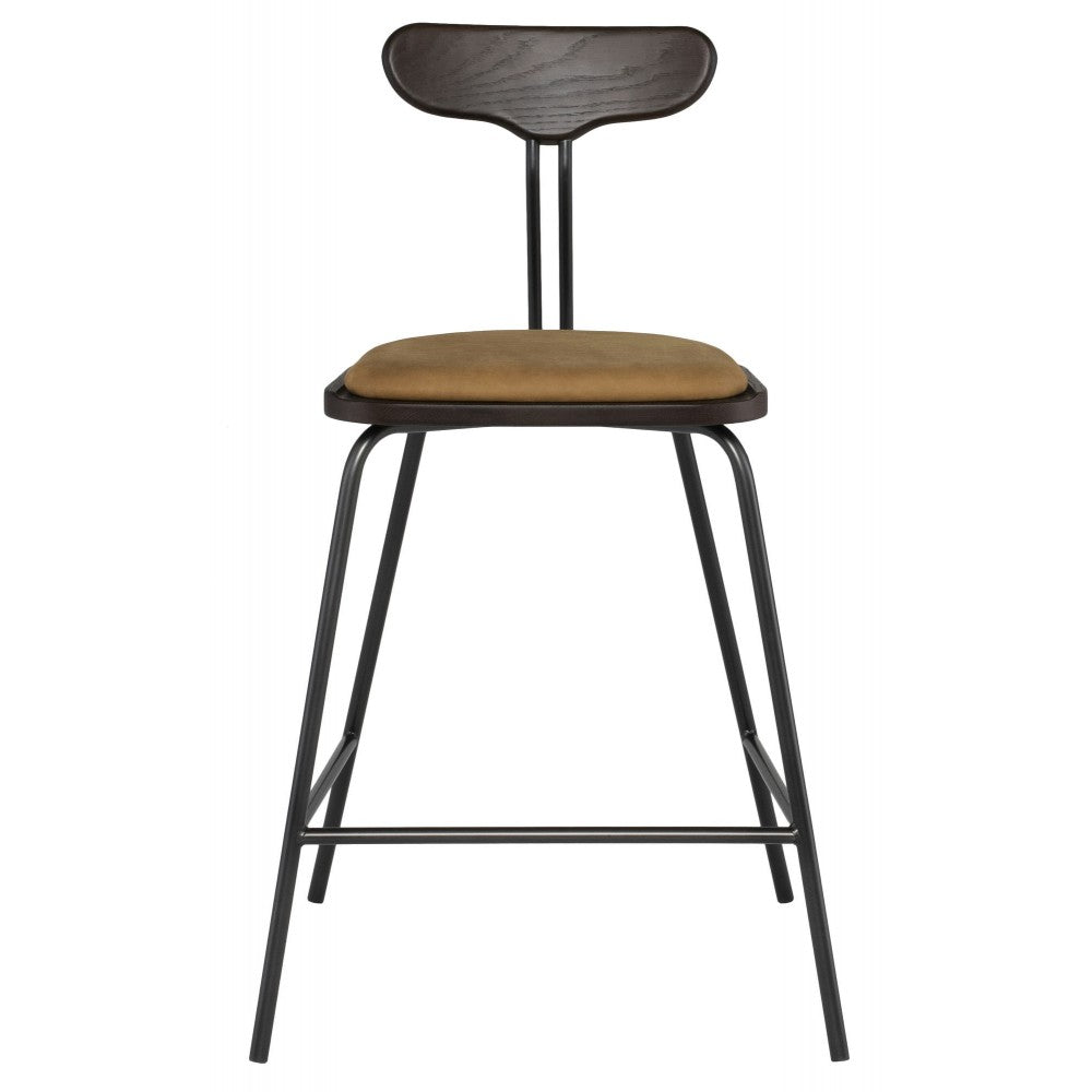 Dayton Umber Tan Leather Counter Stool