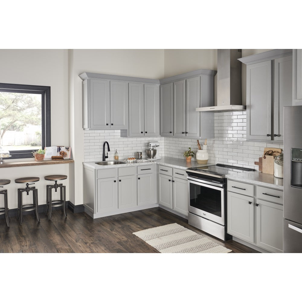 12" Center-to-Center Satin Bronze Square Dominique Appliance Handle