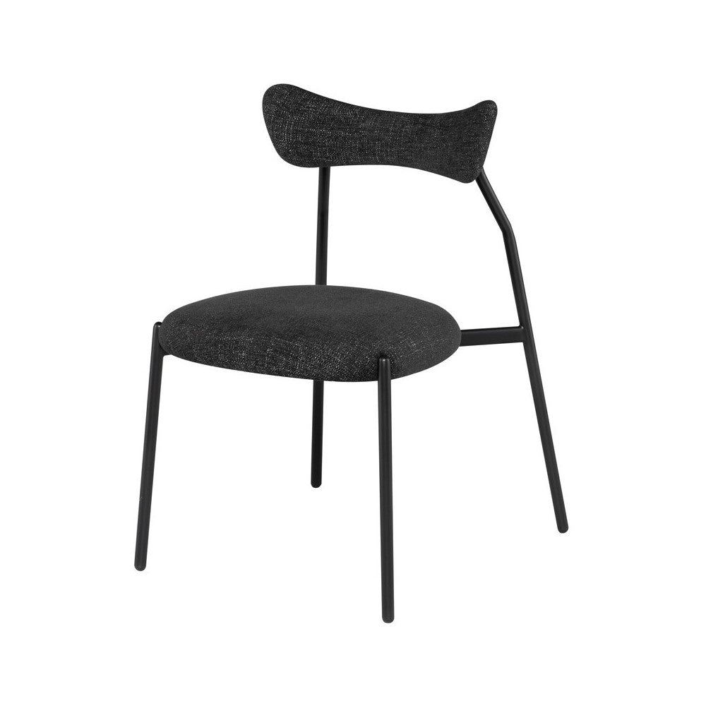 Dragonfly Tweed Shadow Fabric Dining Chair
