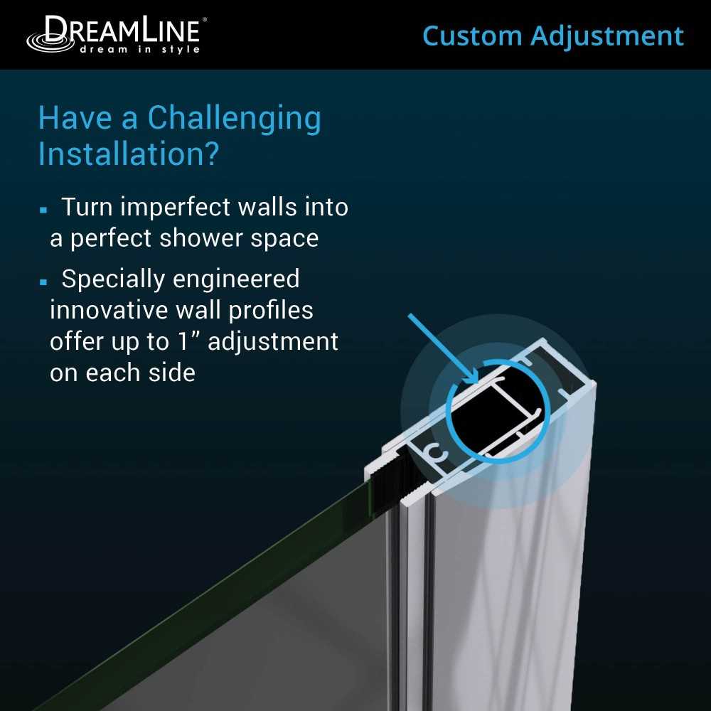 Elegance 54 1/2 - 56 1/2 in. W x 72 in. H Frameless Pivot Shower Door in Oil Rubbed Bronze
