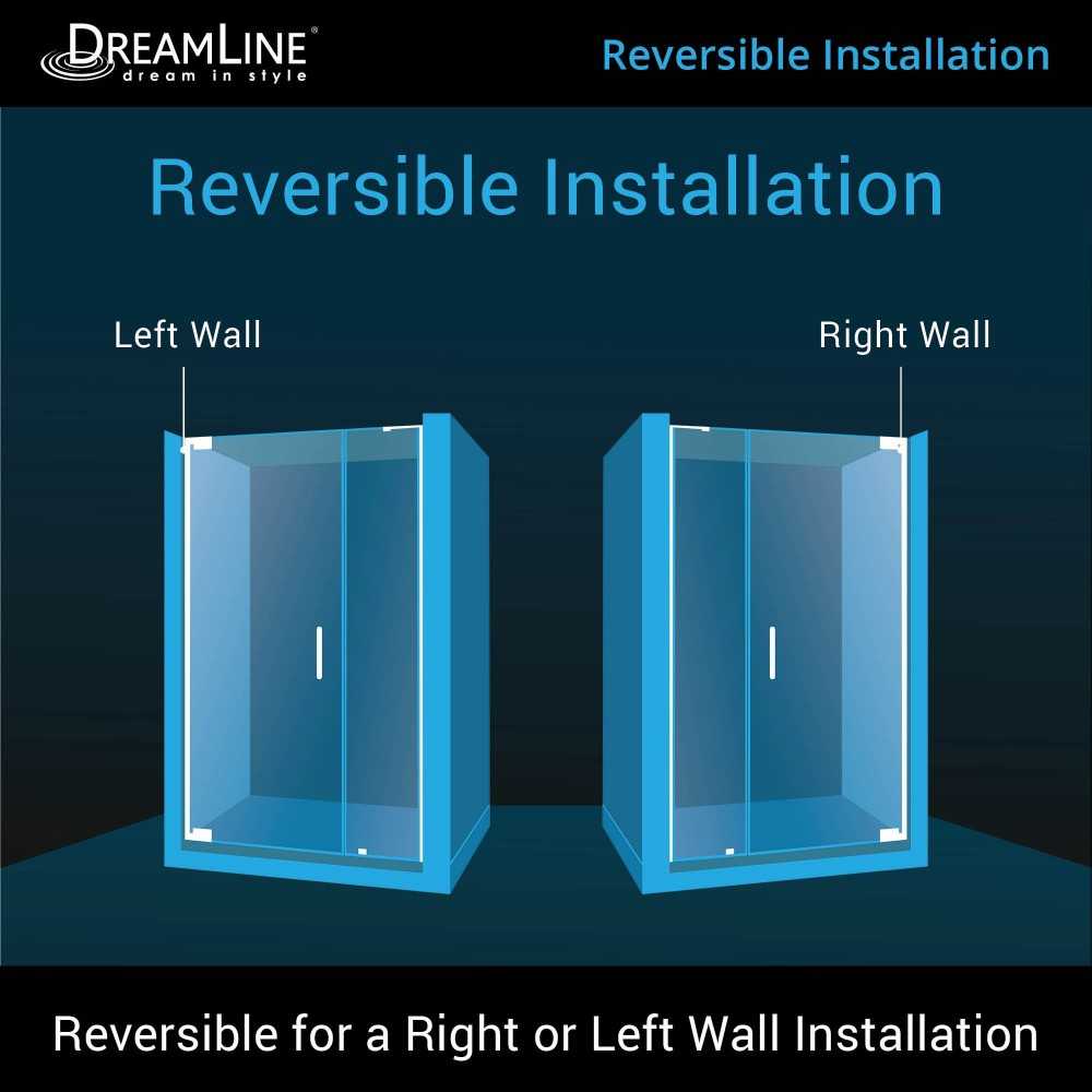 Elegance-LS 51 3/4 - 53 3/4 in. W x 72 in. H Frameless Pivot Shower Door in Chrome