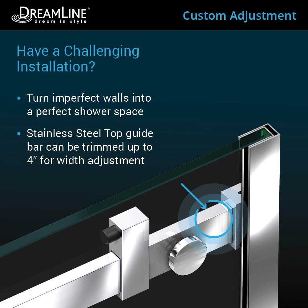 Enigma Air 56-60 in. W x 76 in. H Frameless Sliding Shower Door in Polished Stainless Steel