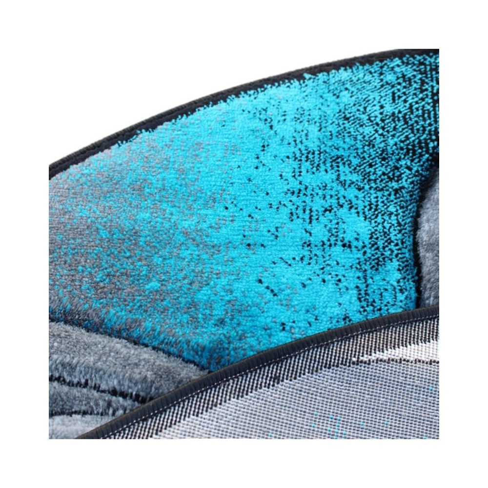 Flash Furniture Masie Collection Turquoise 8x8 Swirl Area Rug ACD-RG414-88-TQ-GG