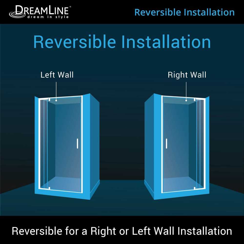 Flex 28-32 in. W x 72 in. H Semi-Frameless Pivot Shower Door in Chrome