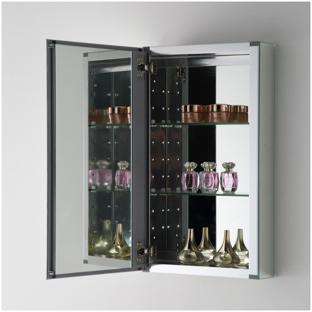 Fresca 15" Wide x 26" Tall Bathroom Medicine Cabinet w/ Mirrors