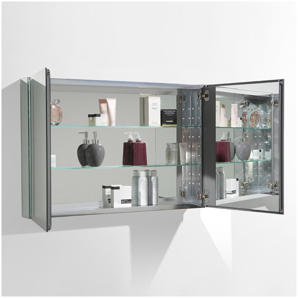 Fresca 30" Wide x 26" Tall Bathroom Medicine Cabinet w/ Mirrors