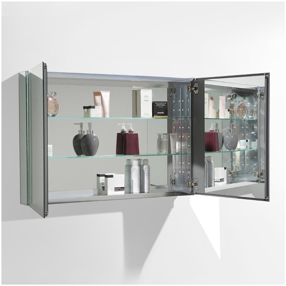 Fresca 40" Wide x 26" Tall Bathroom Medicine Cabinet w/ Mirrors